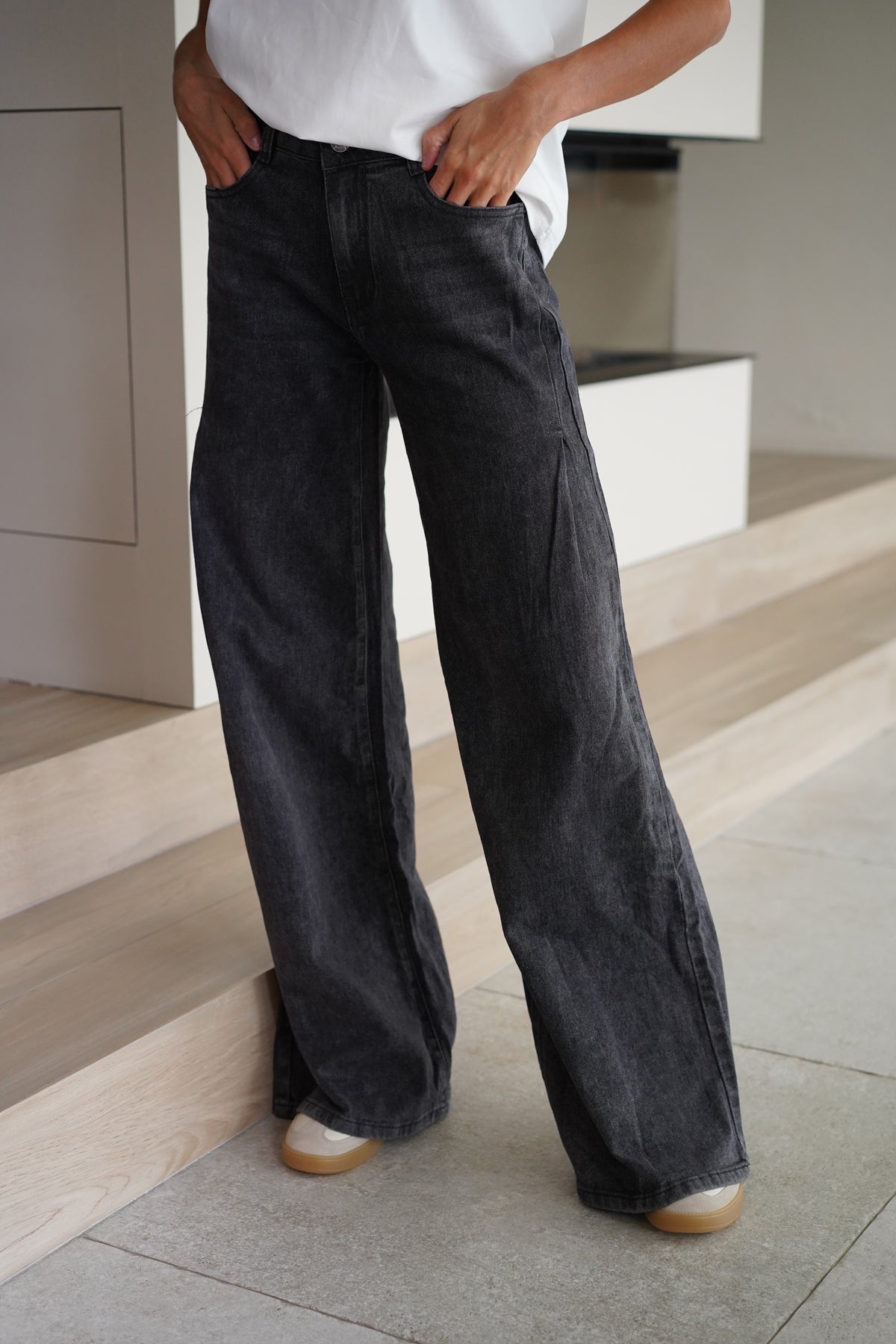 Jeans Evasé Marius gris foncé
