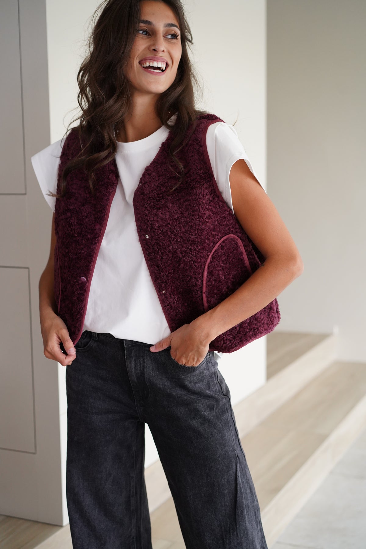 Gilet Sans Manches Léon bordeaux