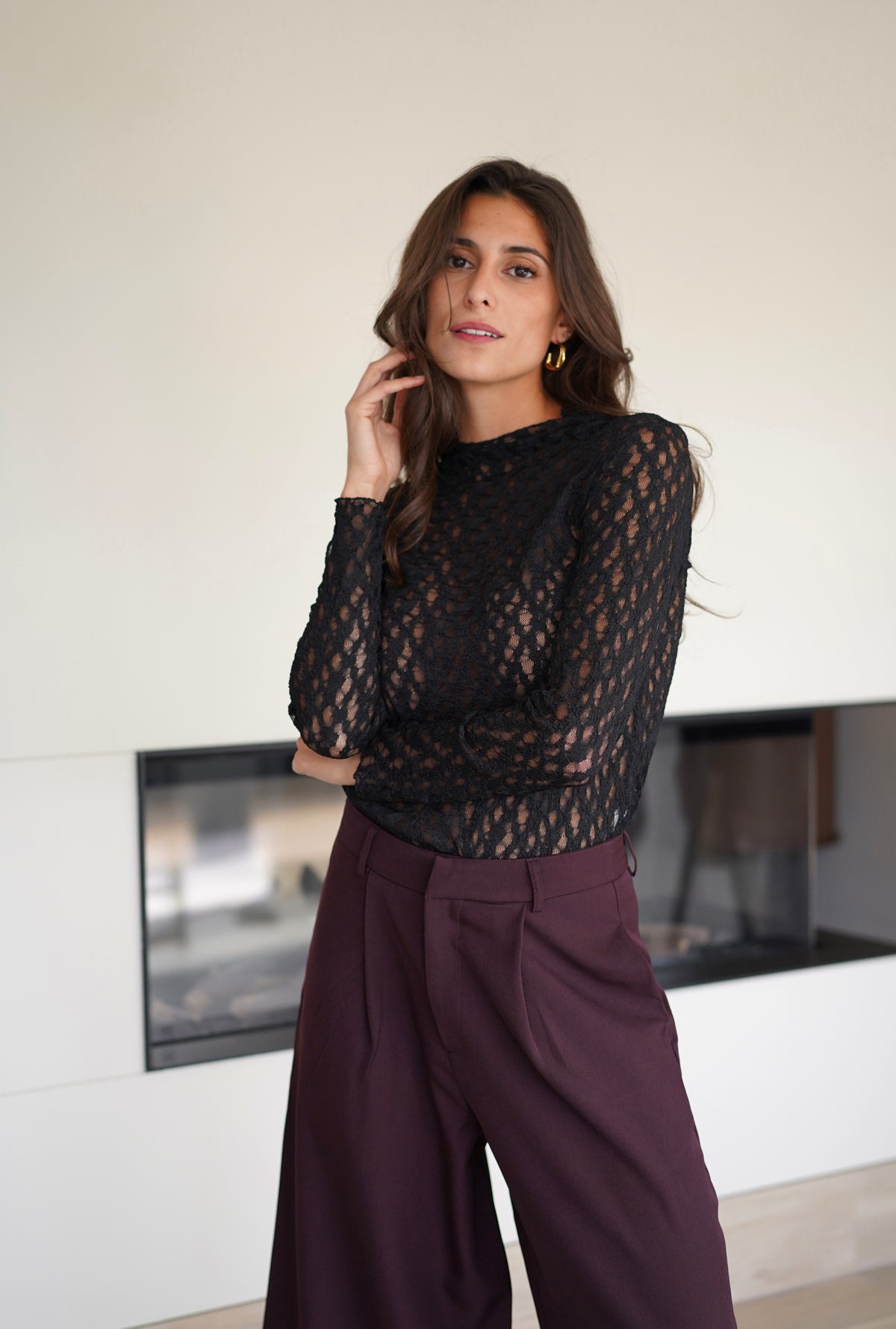 Top Dentelle Adrien noir
