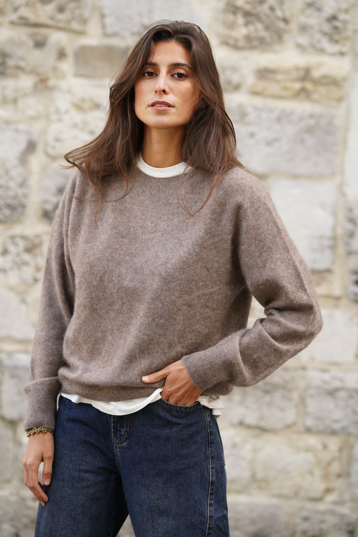 Pull Mérinos Charlie taupe