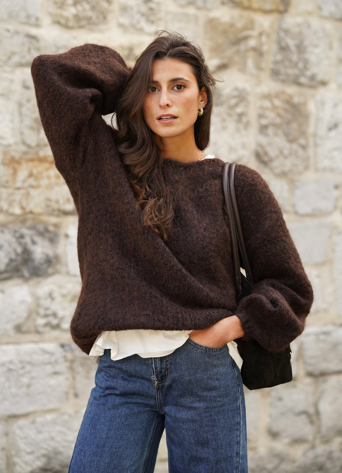 Pull Molly marron