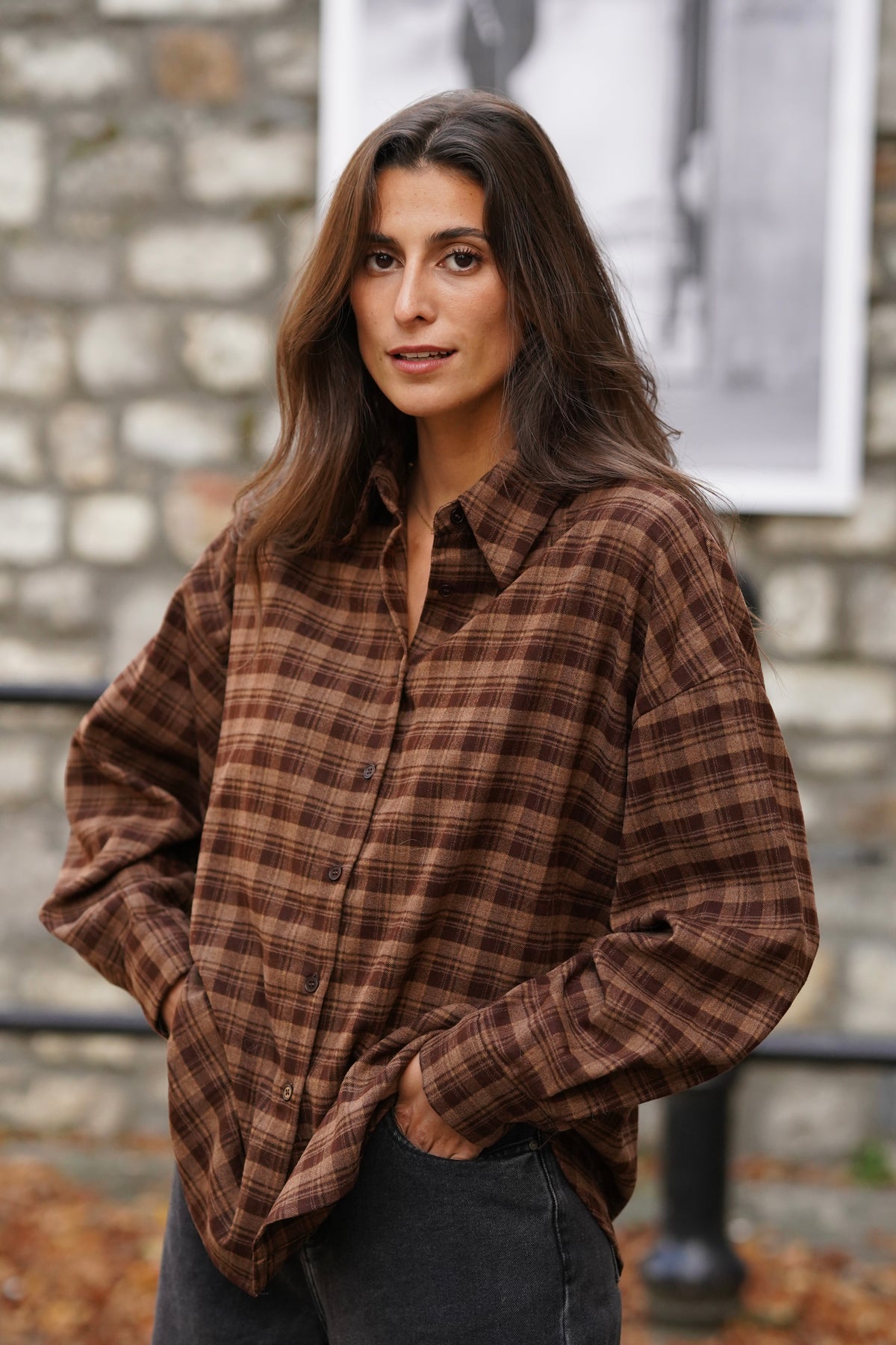Chemise flanelle Brida camel