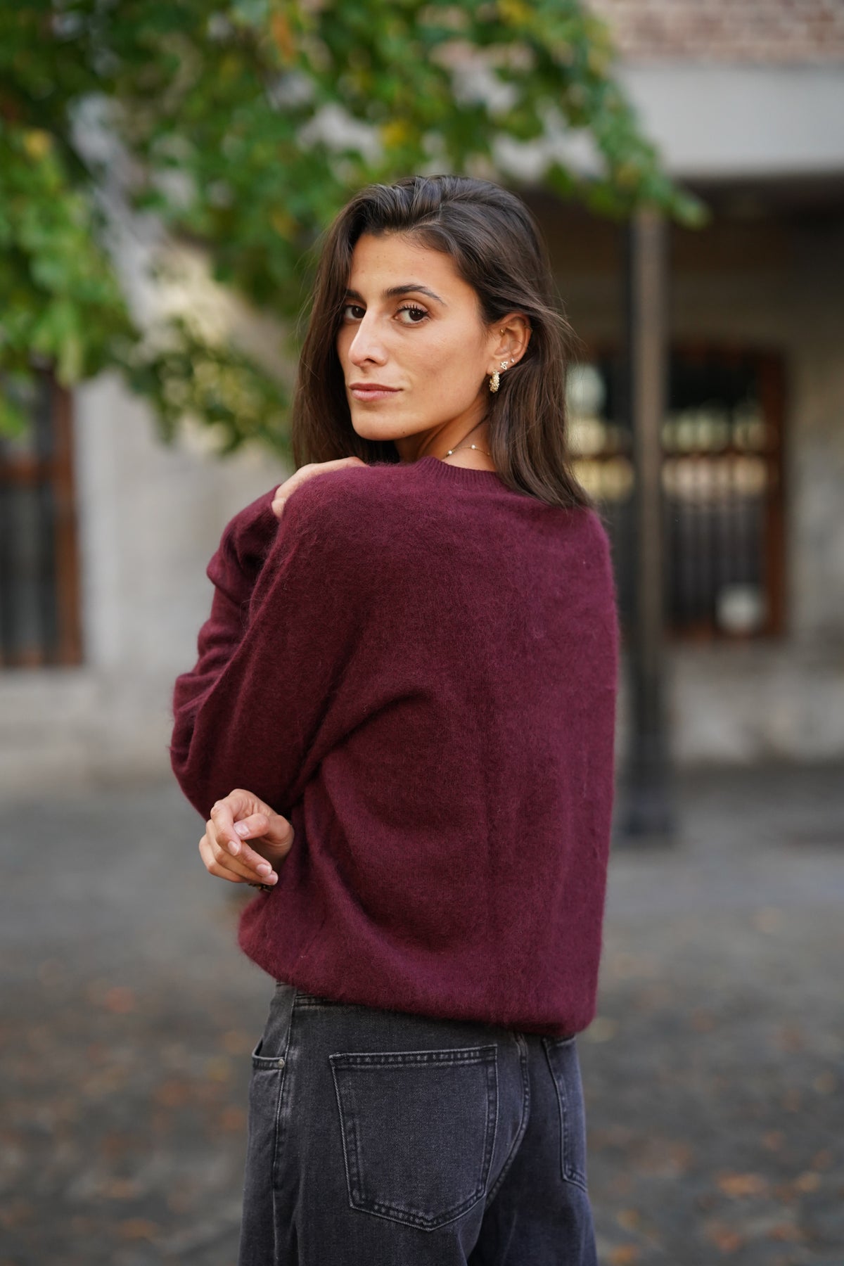 Pull Mérinos Charlie bordeaux