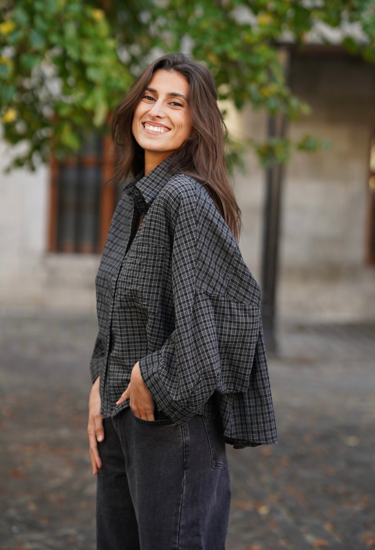 Chemise oversized Beck gris