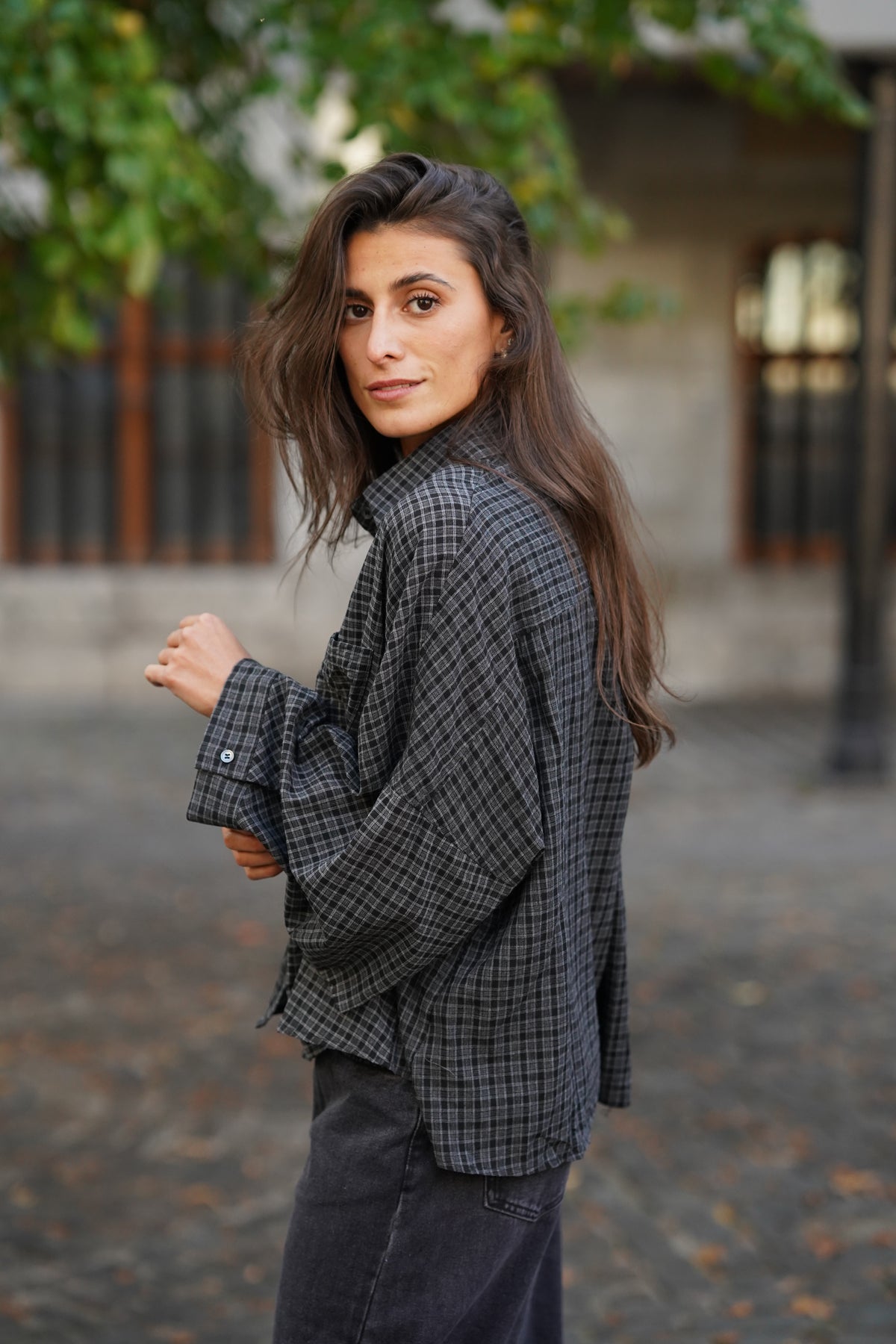 Chemise oversized Beck gris