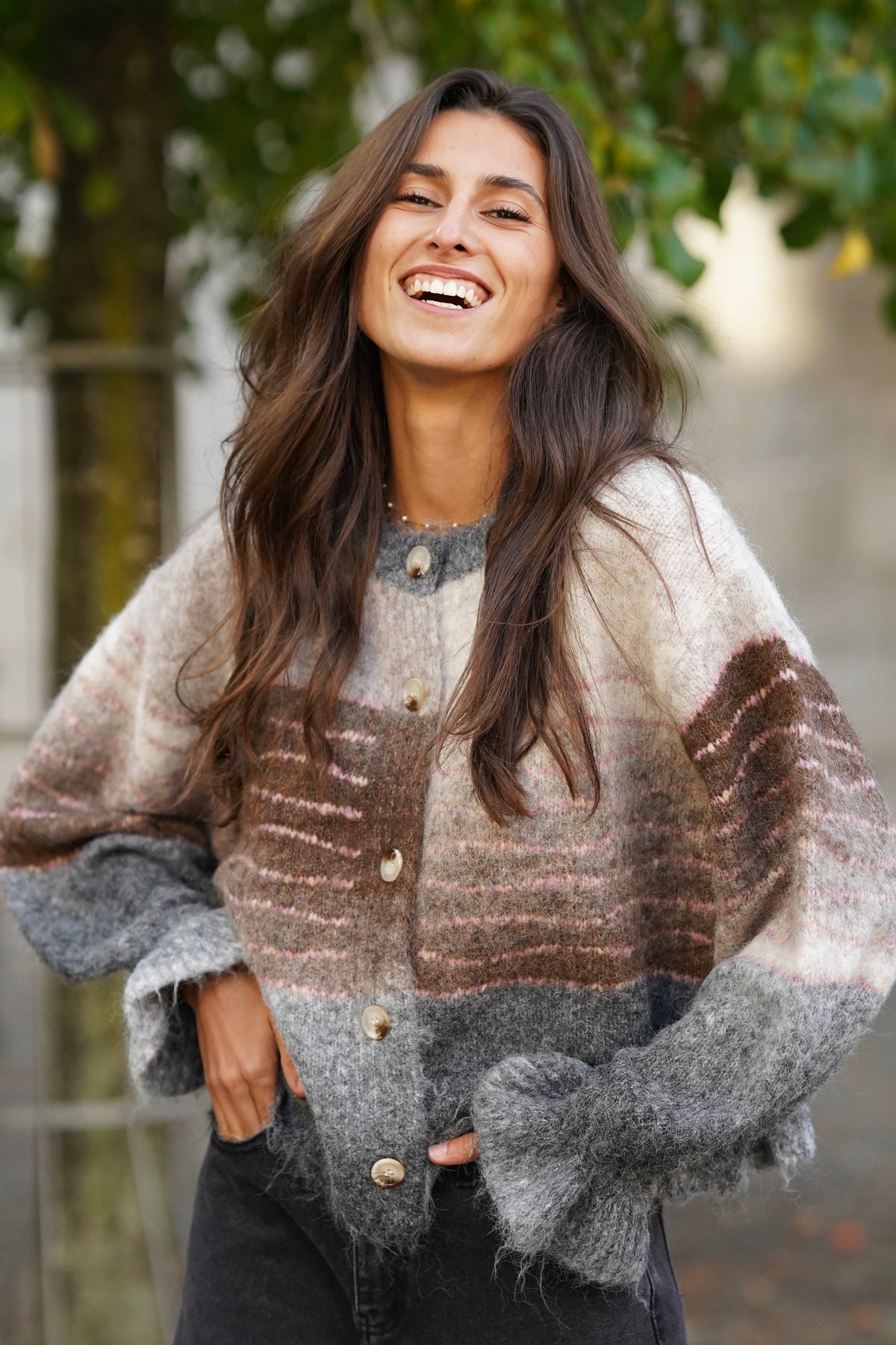 Gilet Justine gris