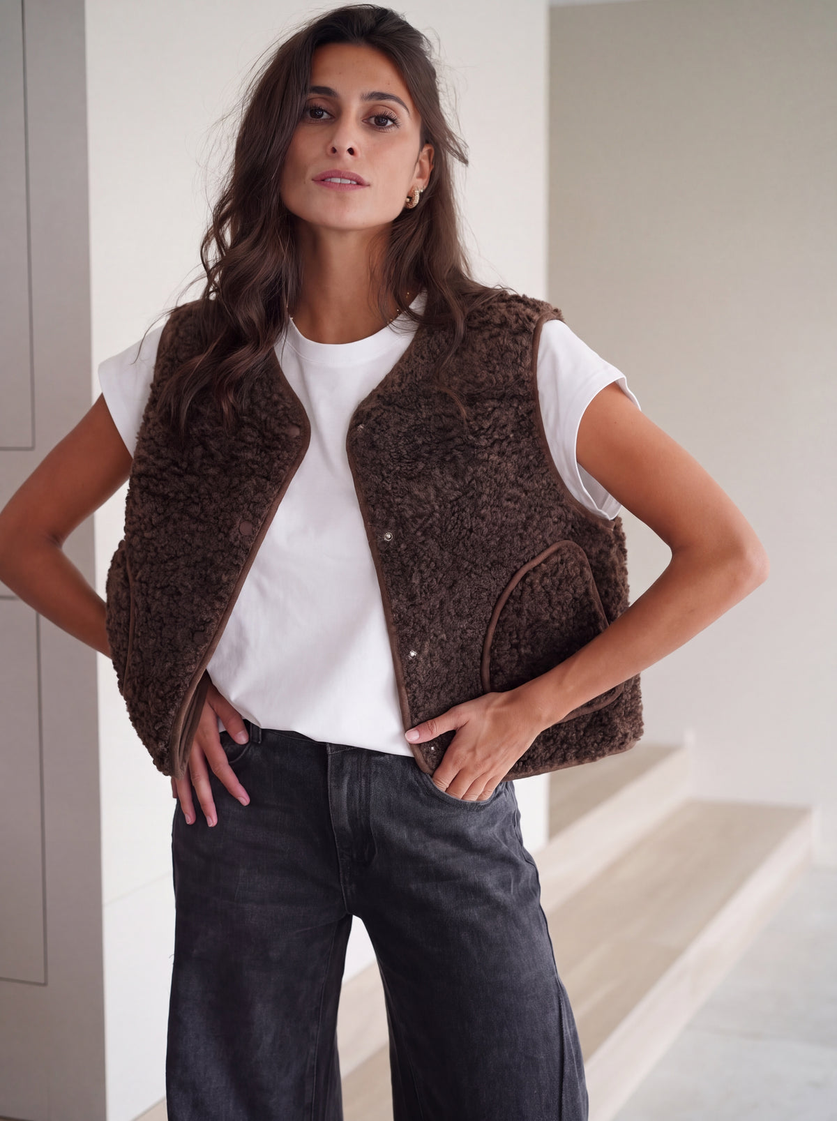 Gilet Sans Manches Léon marron