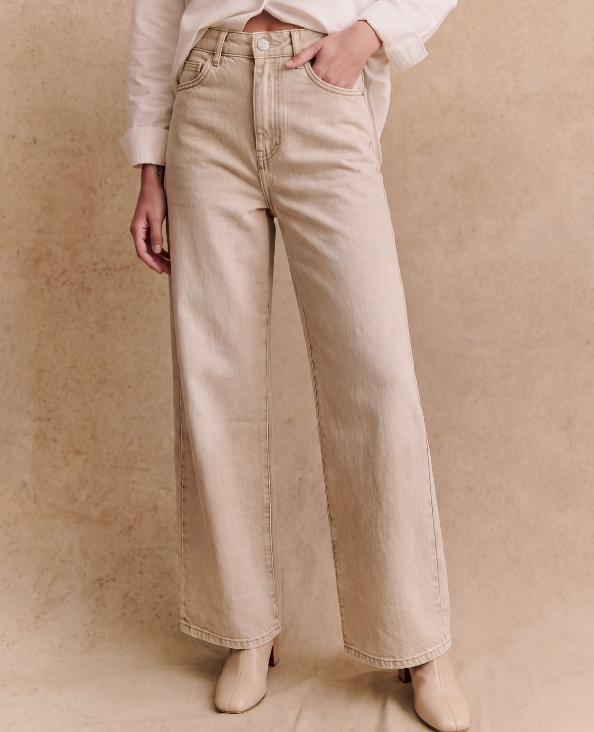 Jeans Evasé Billie beige