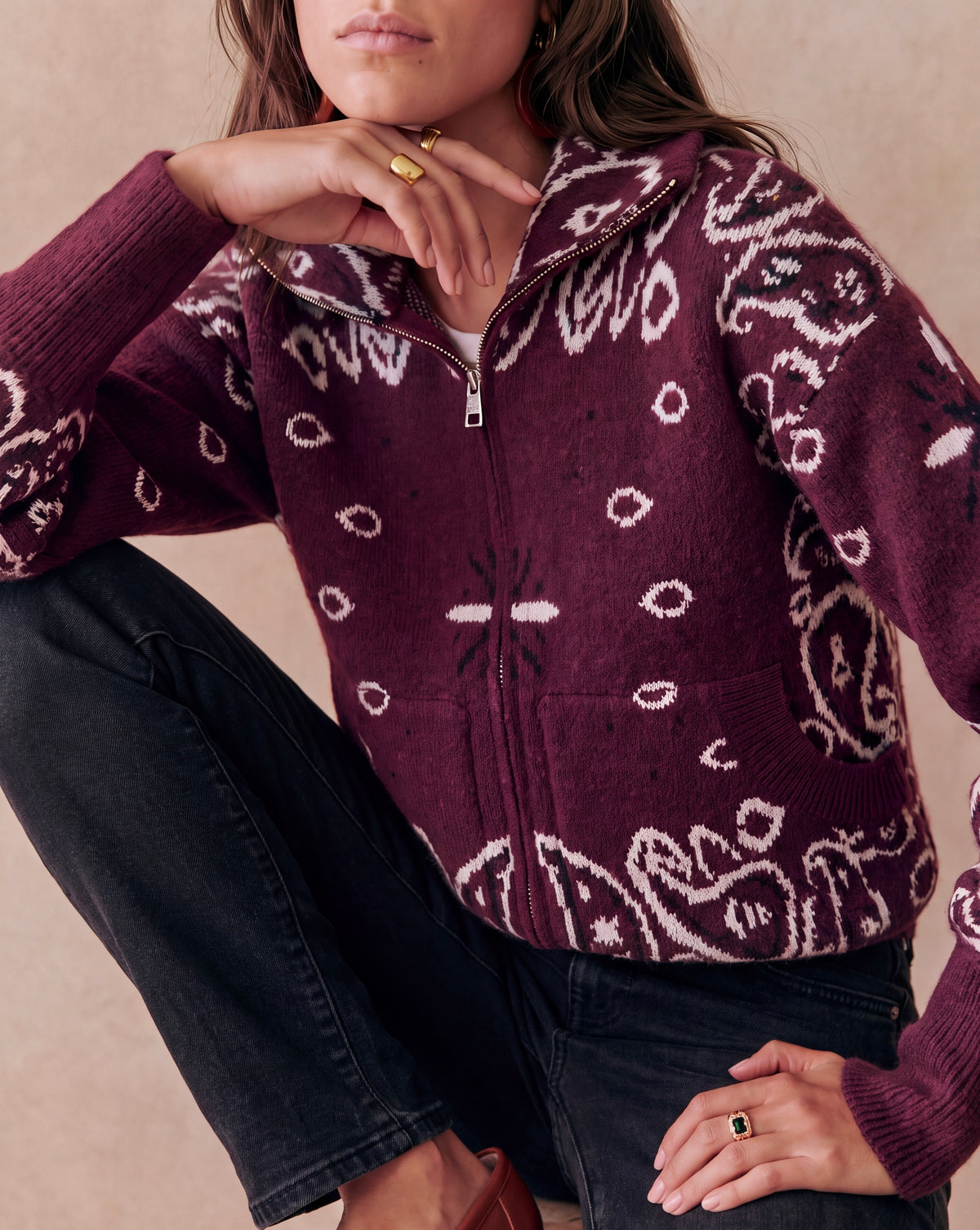 Gilet Amaury bordeaux