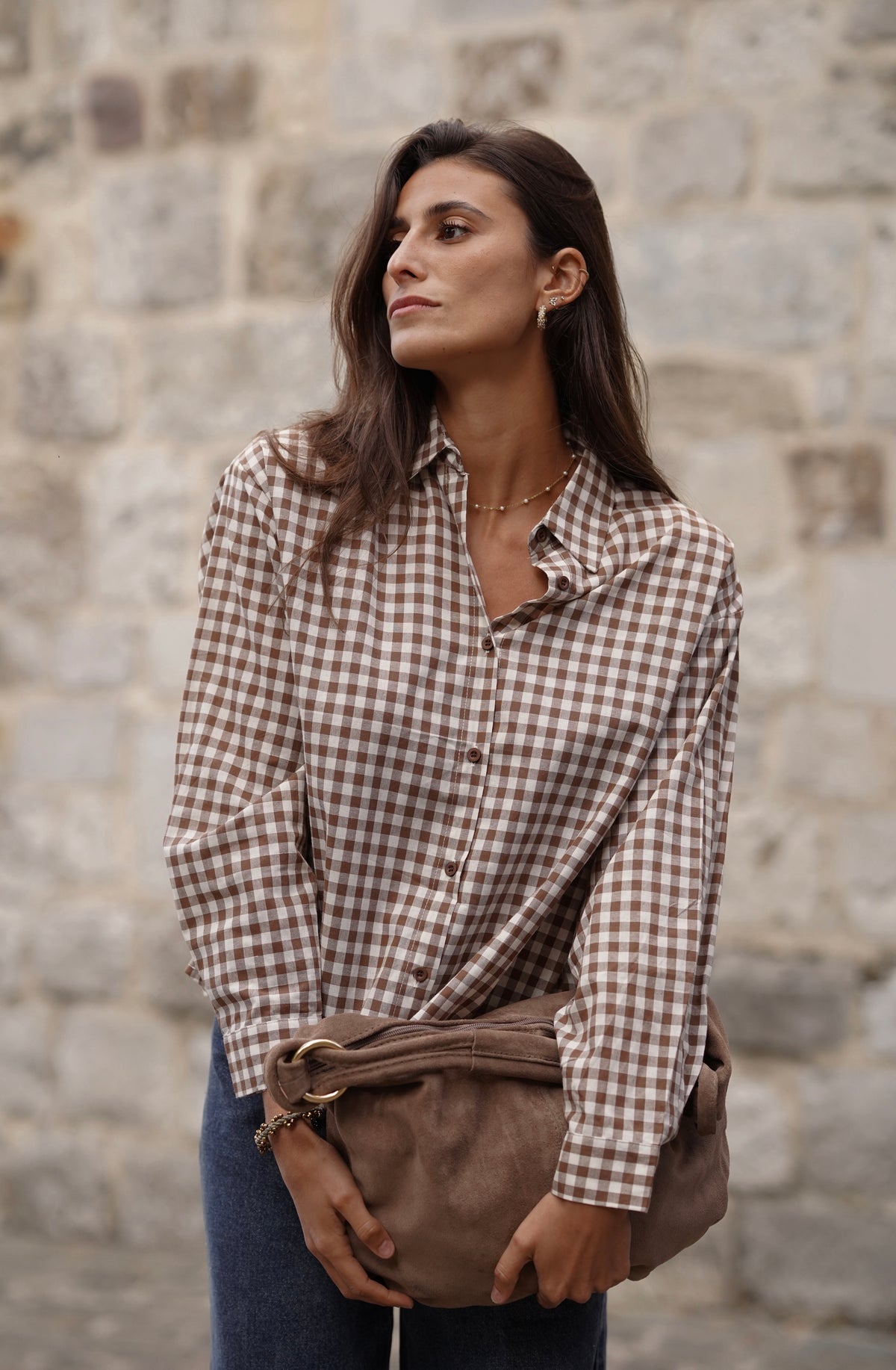 Chemise ouverte Jemma beige
