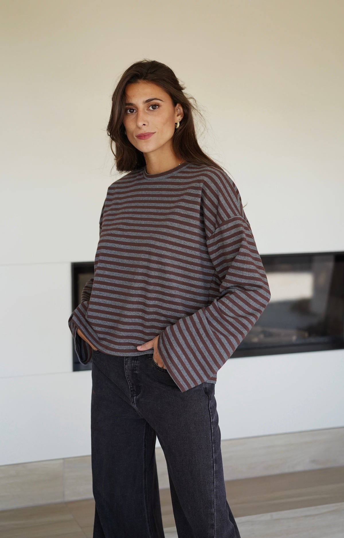 T-shirt manches longues Noémie gris