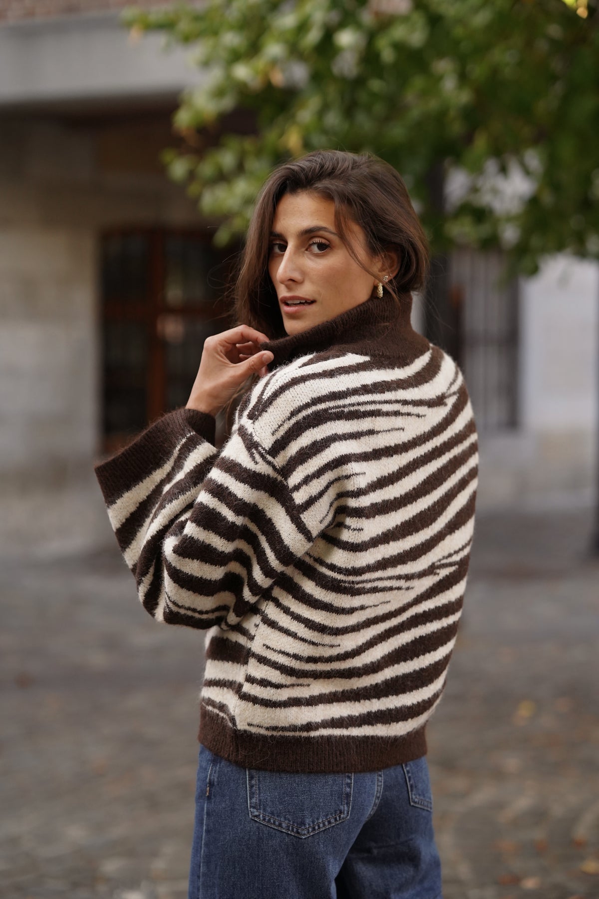 Gilet zip Marty imprimé zébre