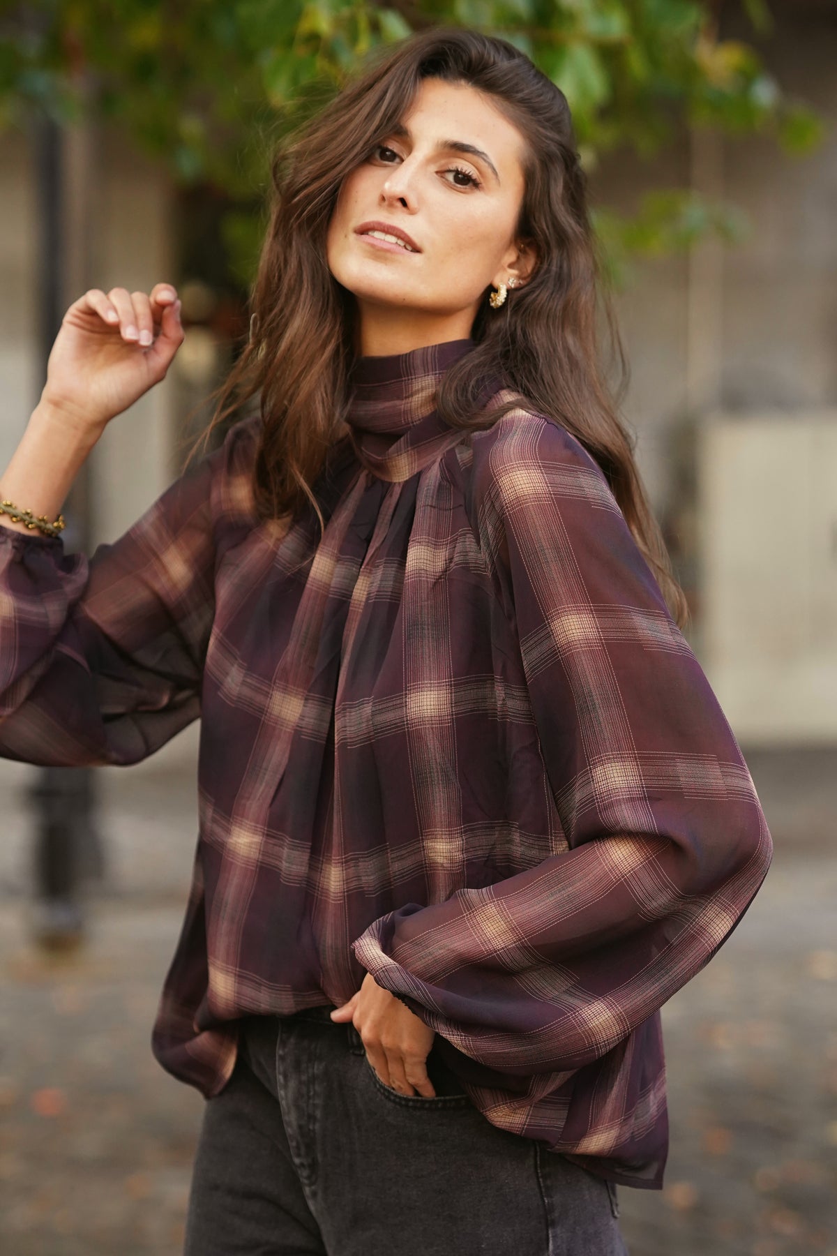 Blouse Steph bordeaux