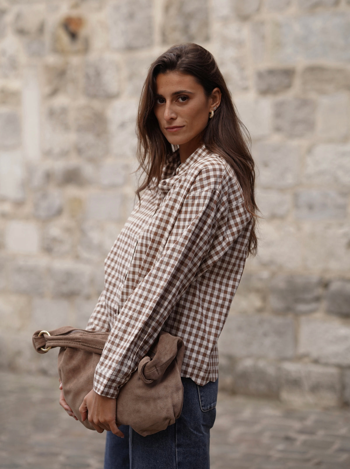 Chemise ouverte Jemma beige