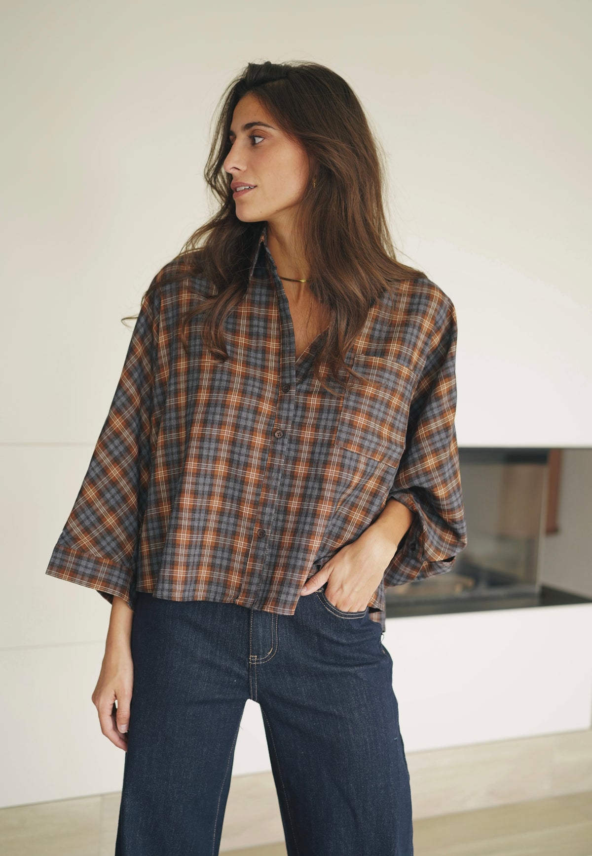 Chemise Overzised Sandra camel