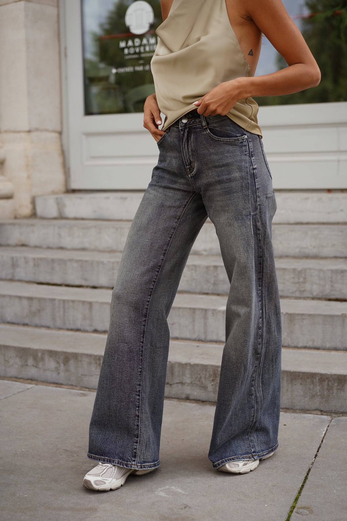Jeans Evasé Marius bleu délavé