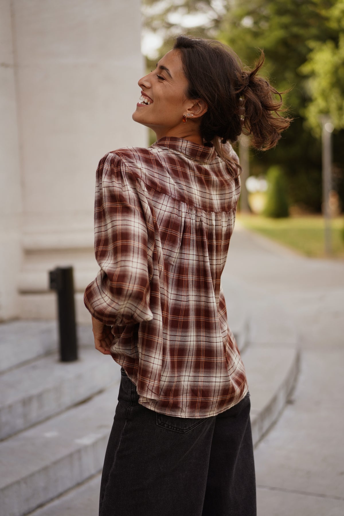 Chemise Judy carreaux bordeaux
