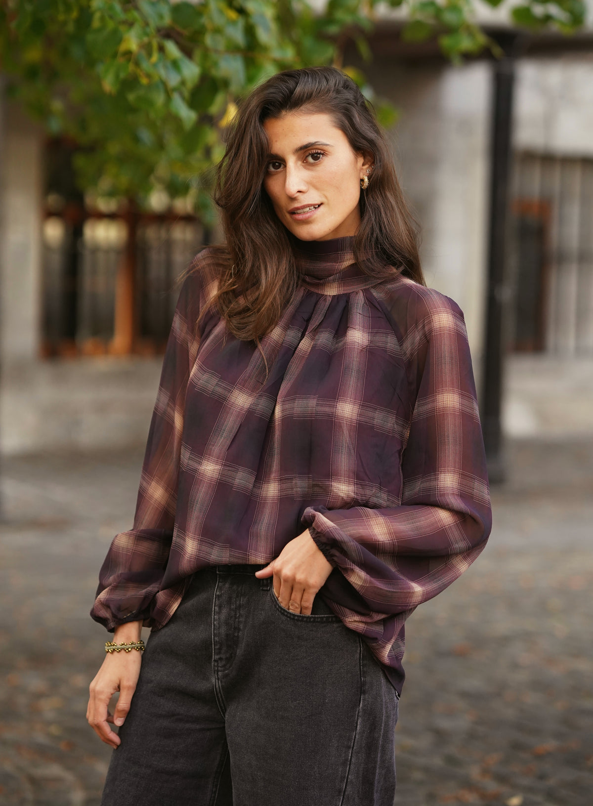 Blouse Steph bordeaux
