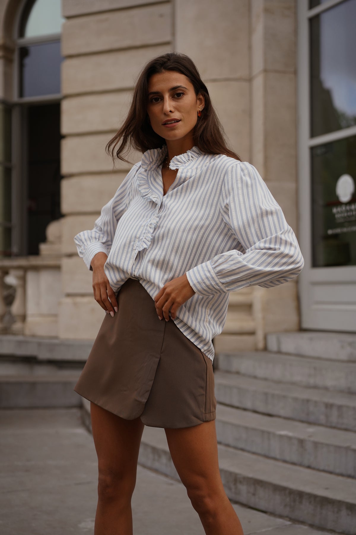 Jupe-short Elsa marron