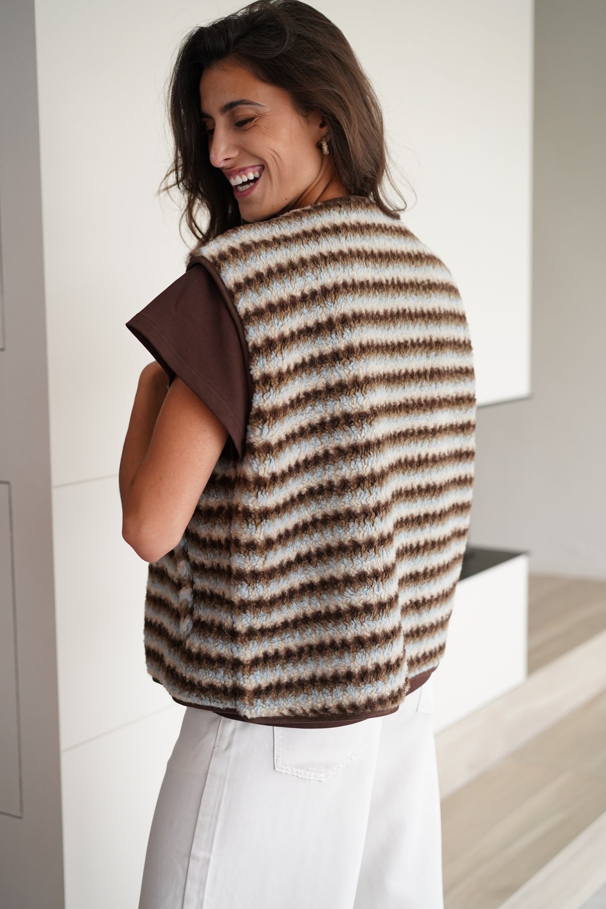Gilet Sans Manches Erica marron