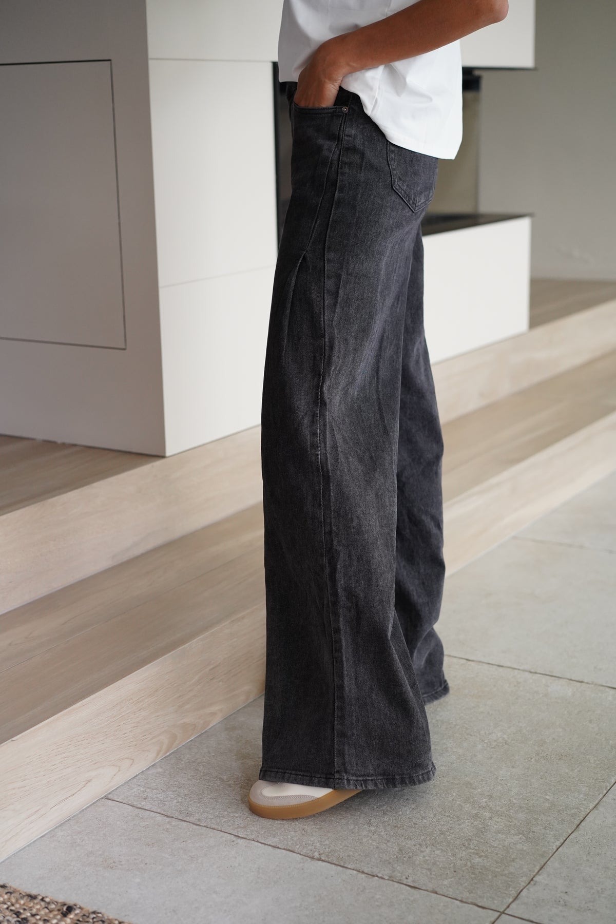 Jeans Evasé Marius gris foncé