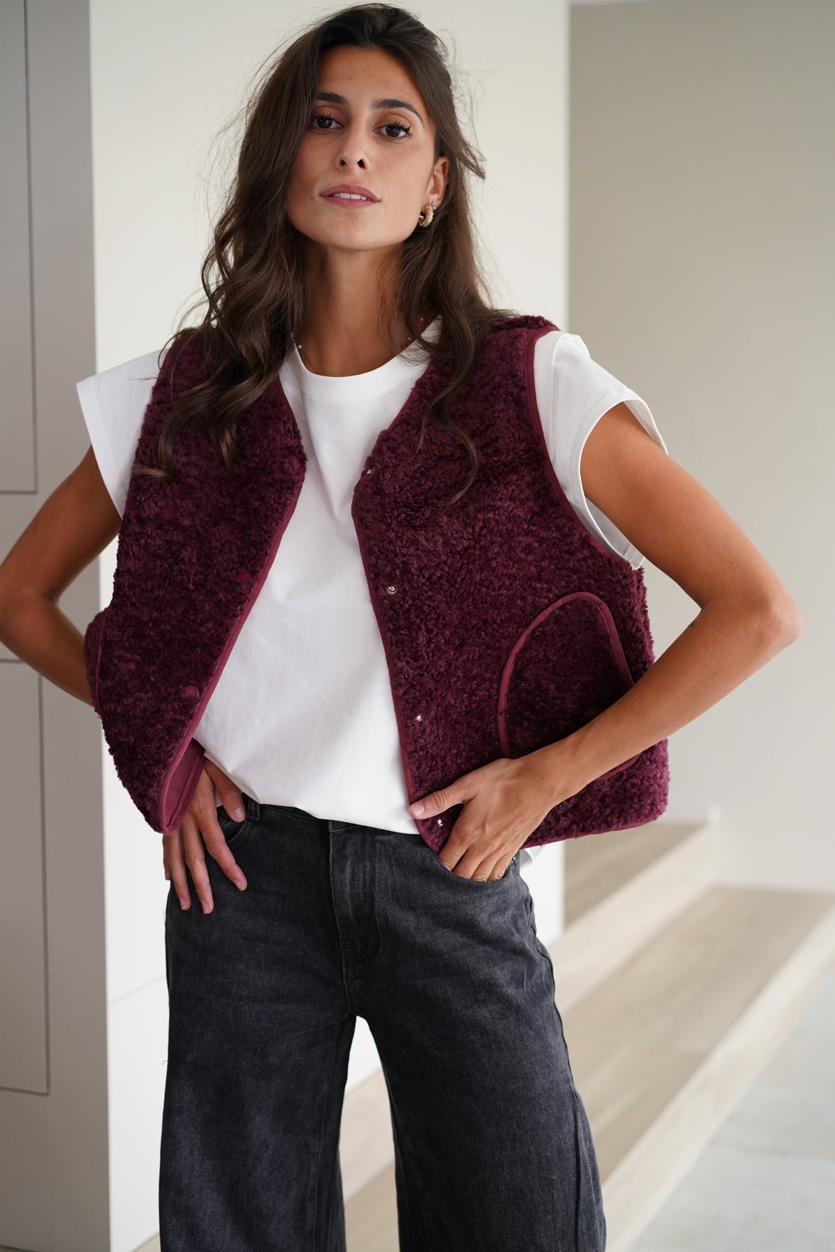 Gilet Sans Manches Léon bordeaux