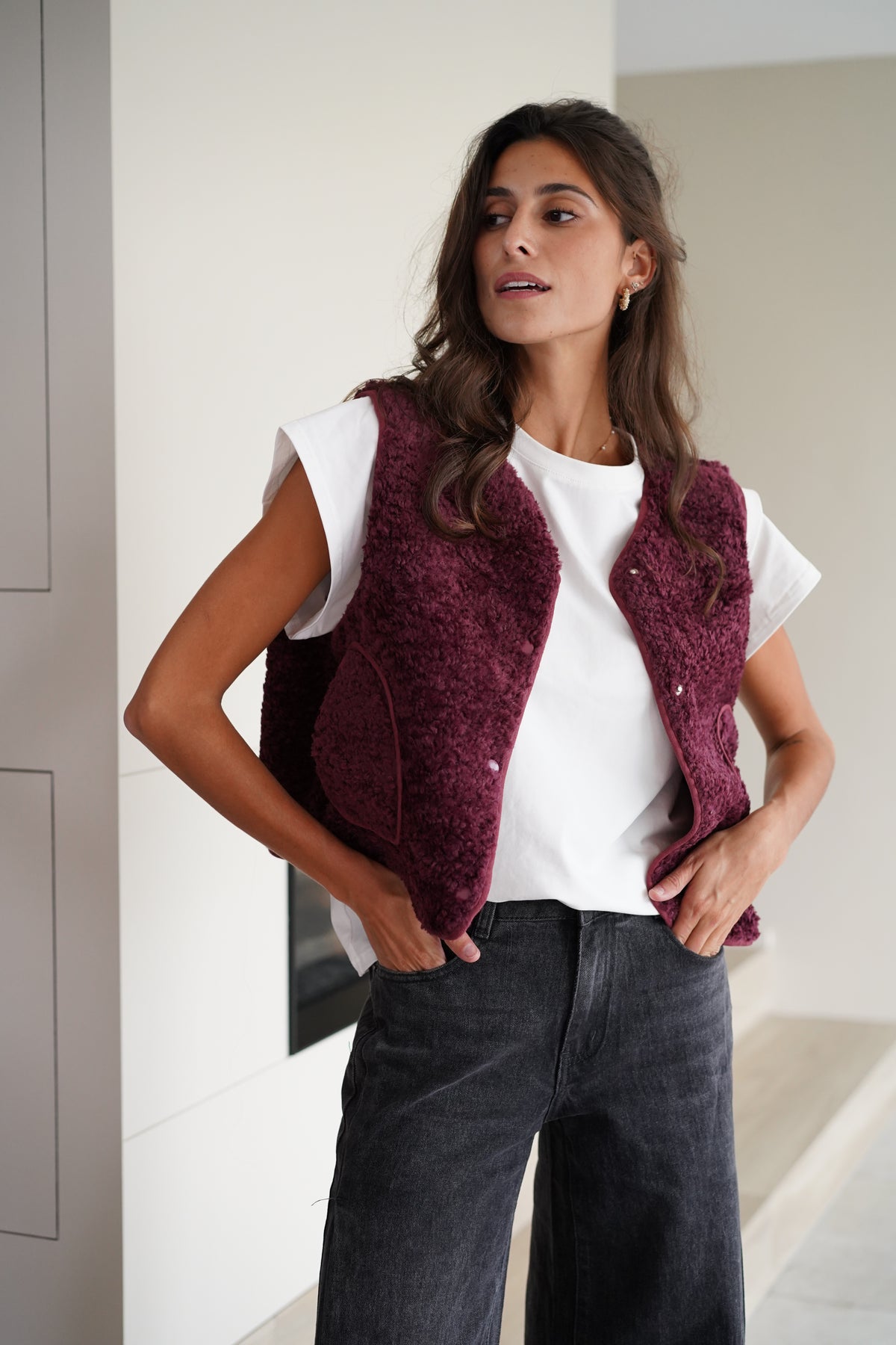 Gilet Sans Manches Léon bordeaux