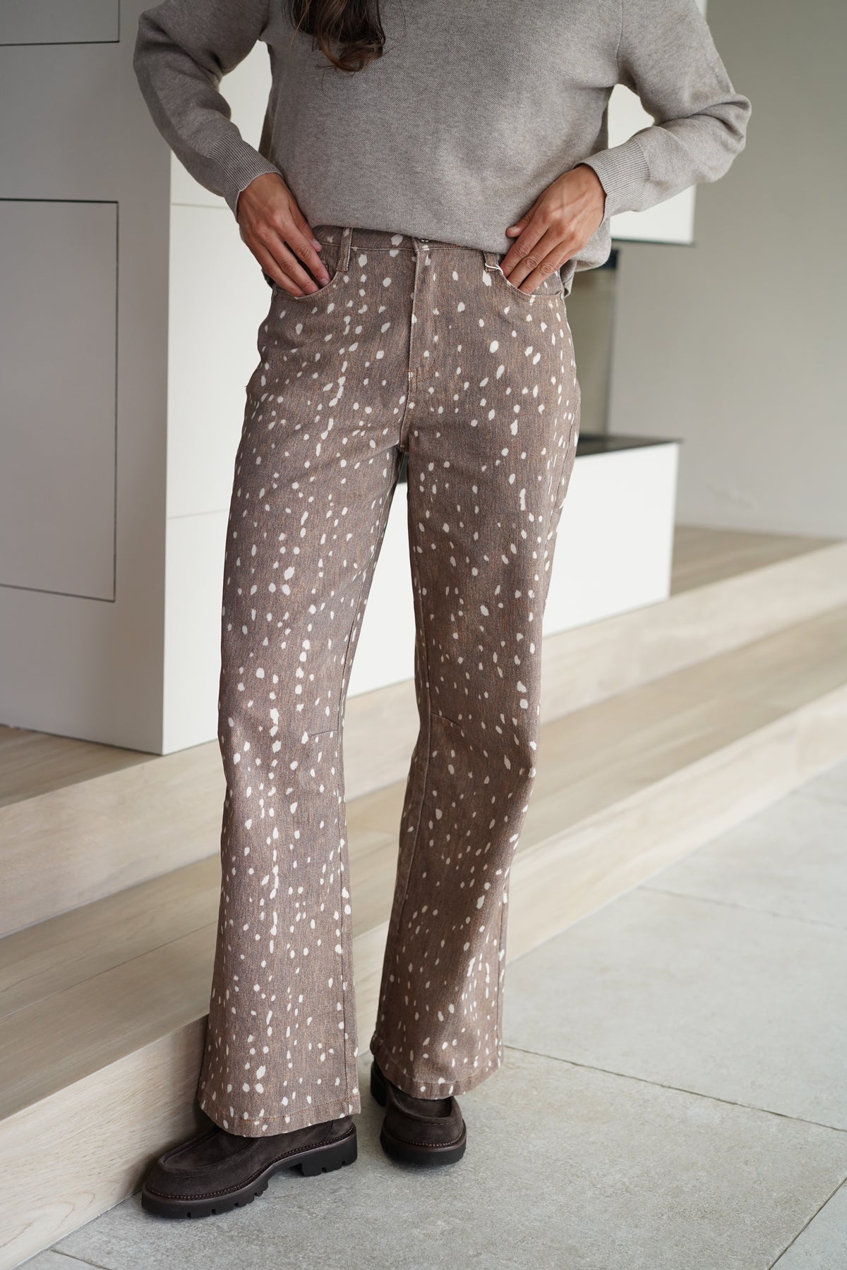Jeans Samuel marron imprimé