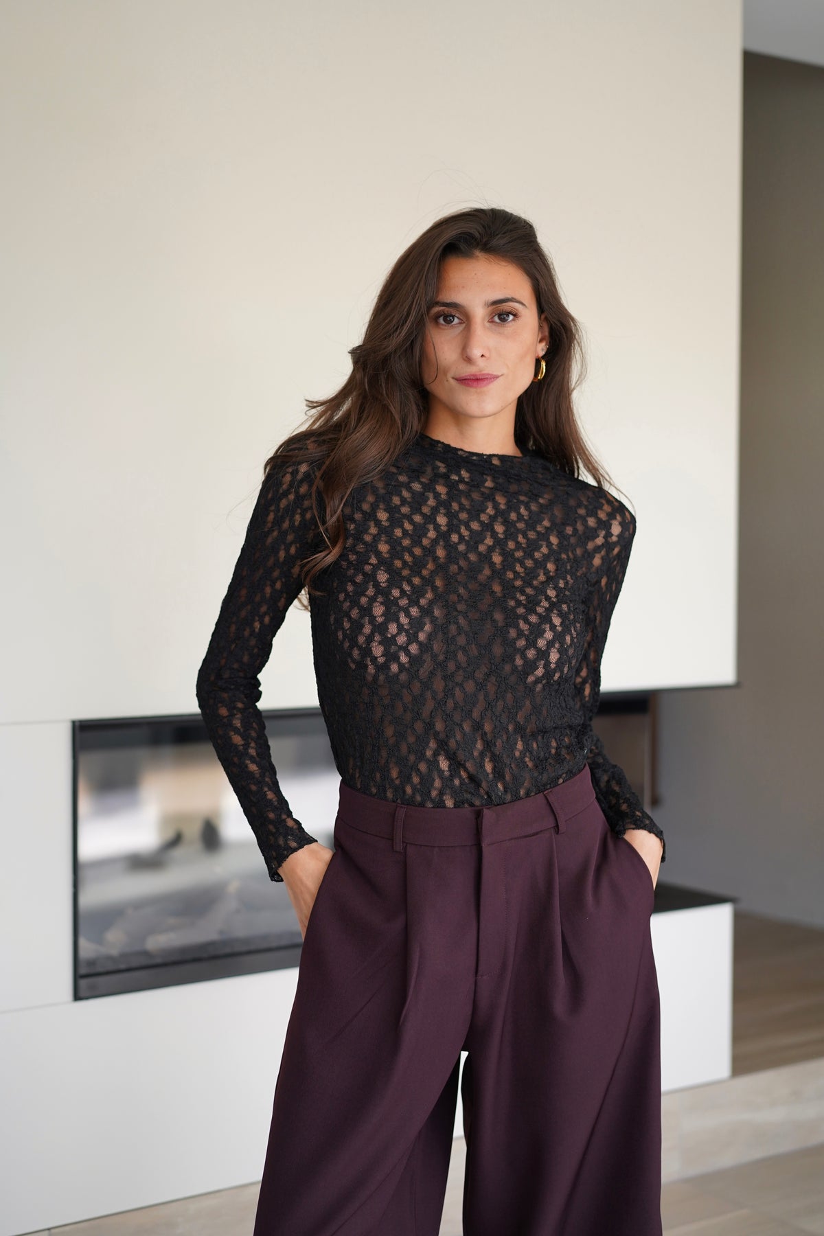 Top Dentelle Adrien noir