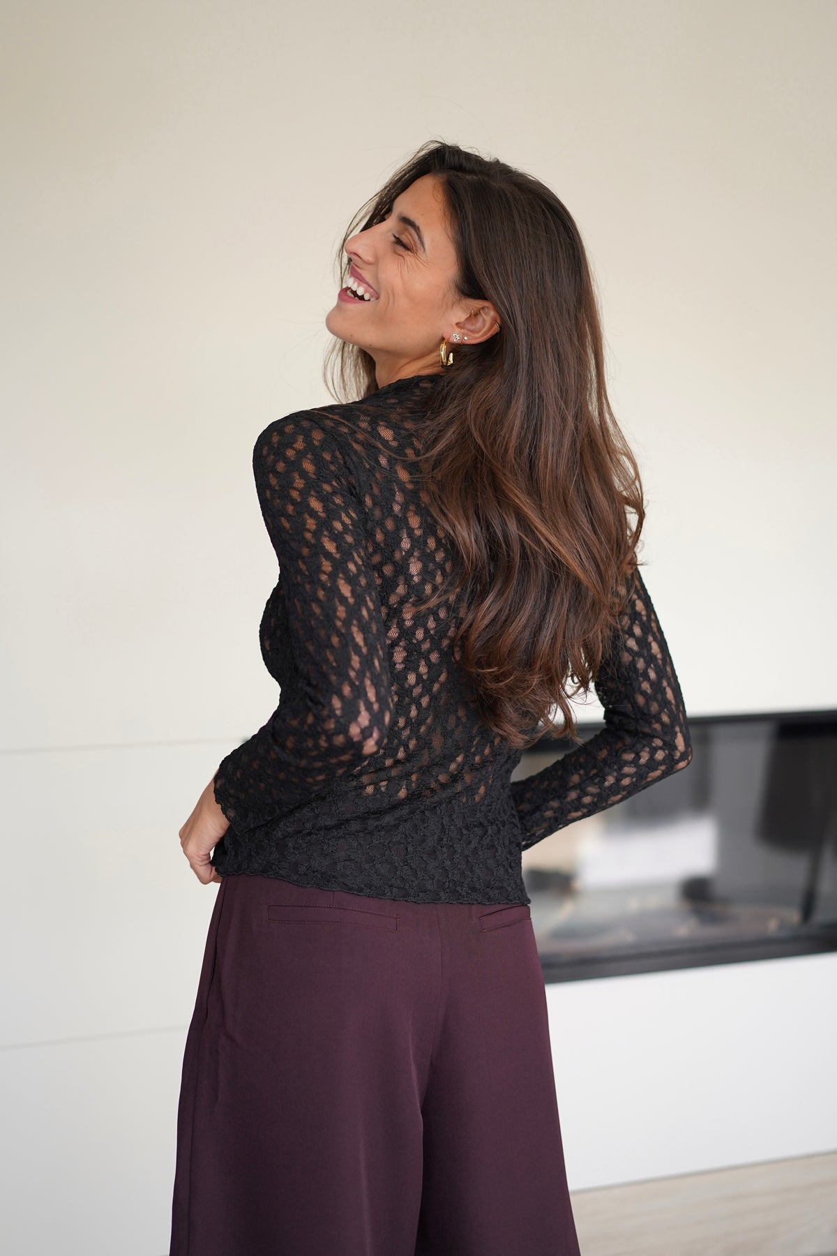 Top Dentelle Adrien noir
