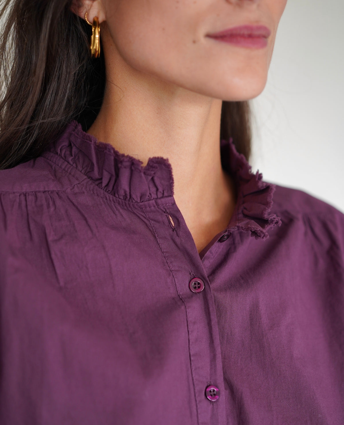 Chemise Léa bordeaux