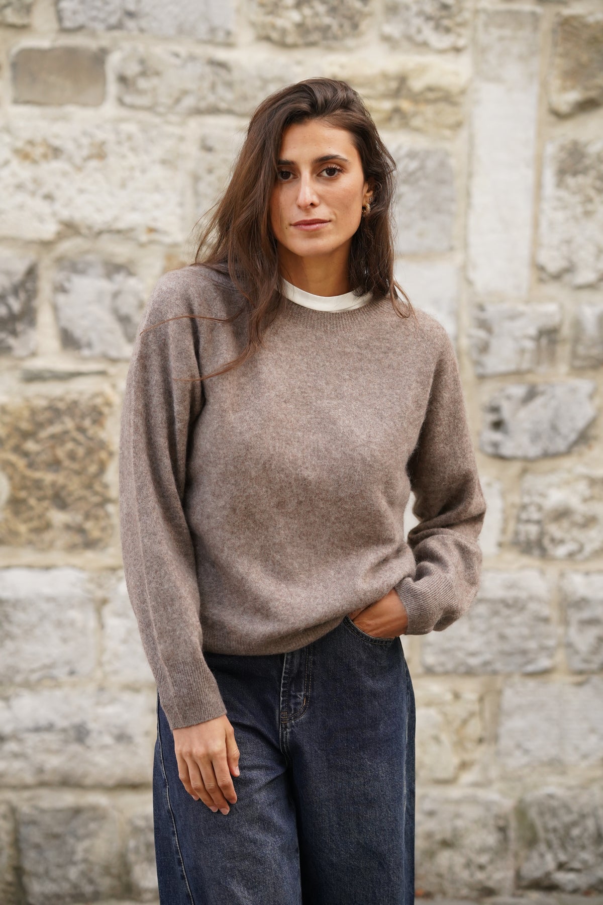 Pull Mérinos Charlie taupe