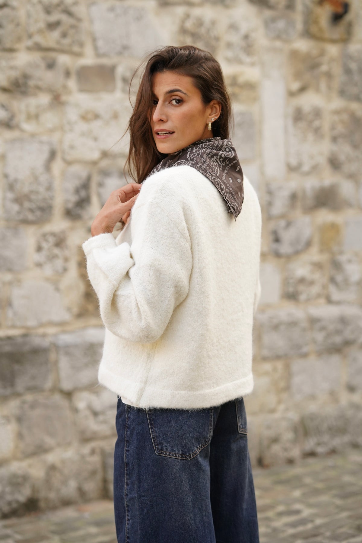 Gilet à noeuds Jules blanc