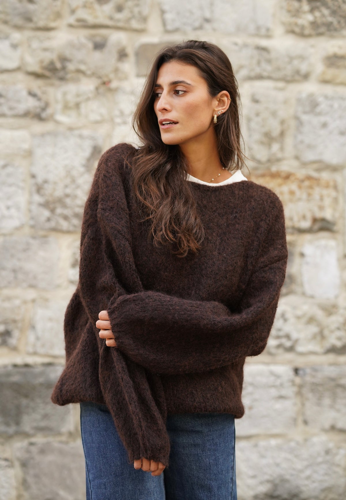 Pull Molly marron