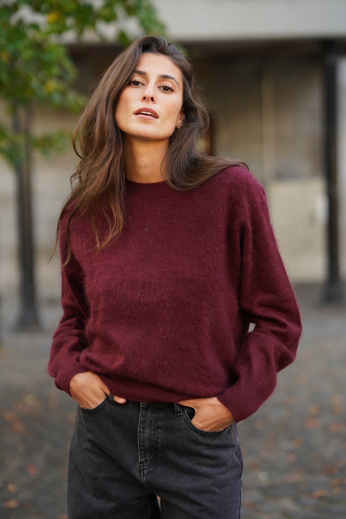 Pull Mérinos Charlie bordeaux