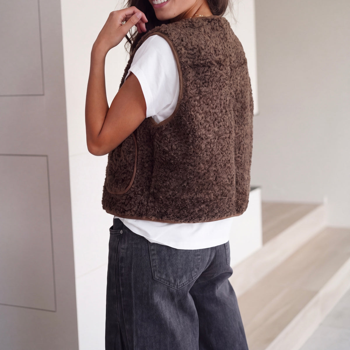 Gilet Sans Manches Léon marron