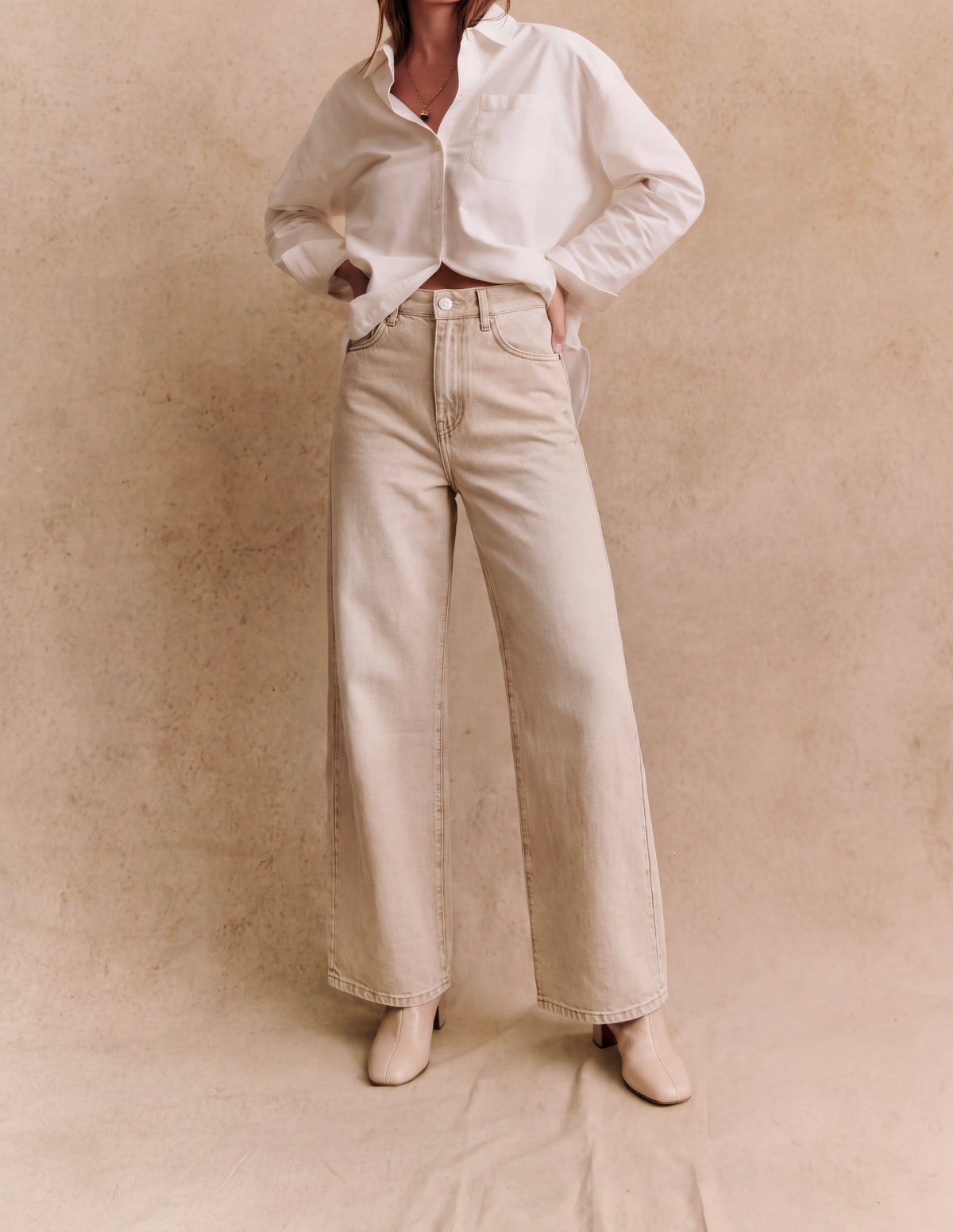 Jeans Evasé Billie beige