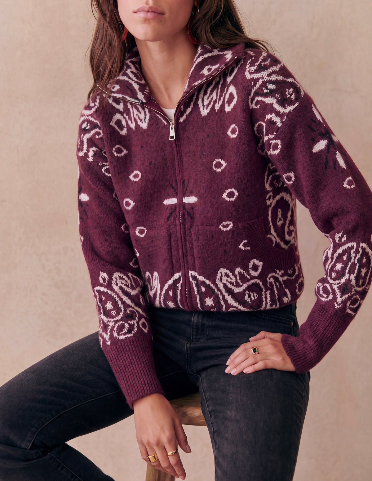 Gilet Amaury bordeaux