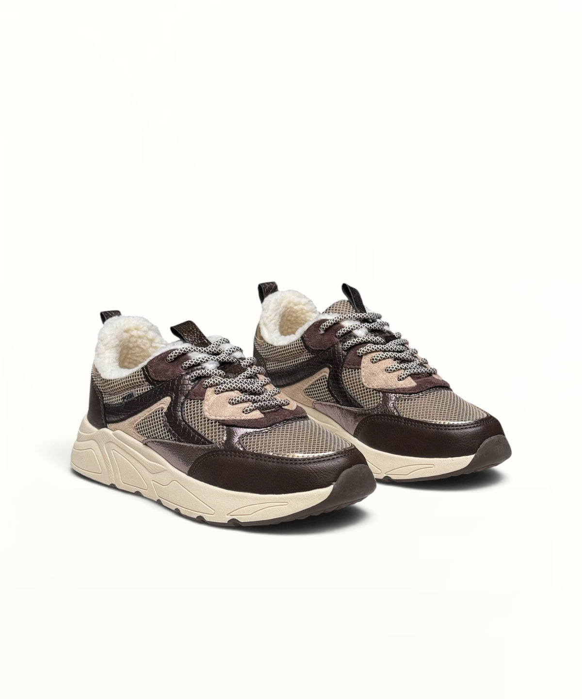 Baskets Lutra fourrée choco