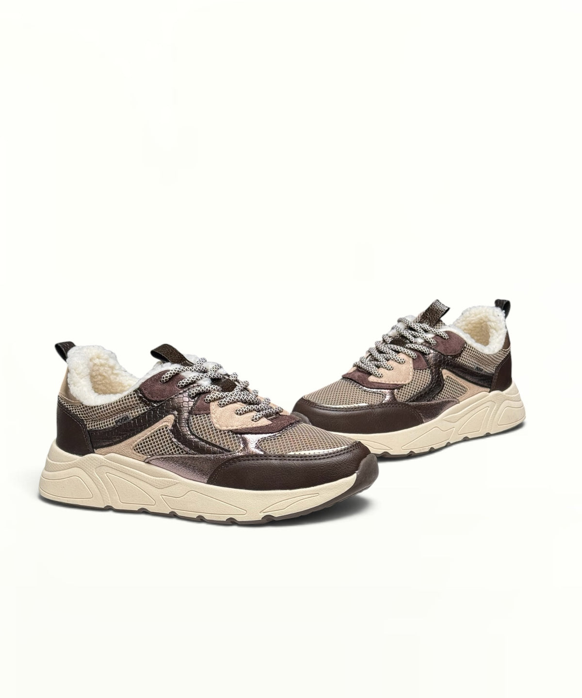 Baskets Lutra fourrée choco