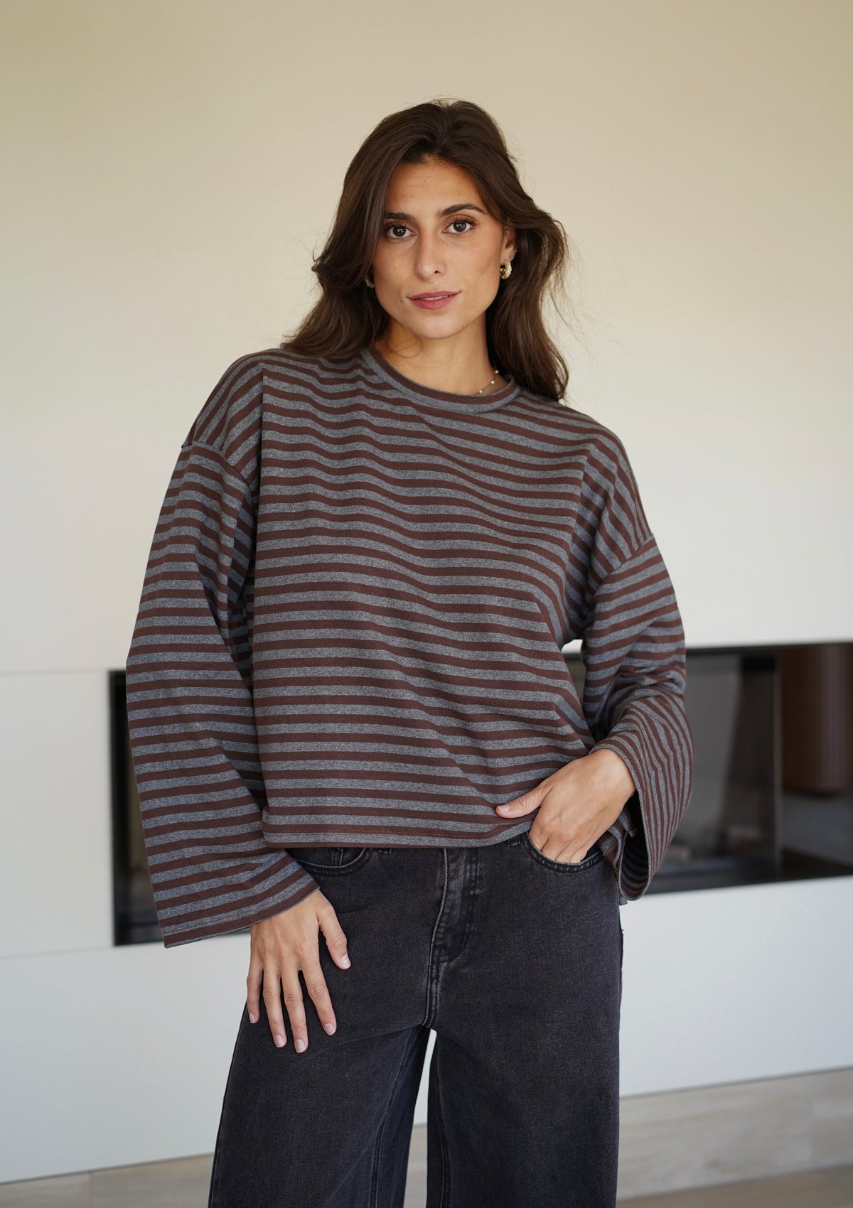 T-shirt manches longues Noémie gris
