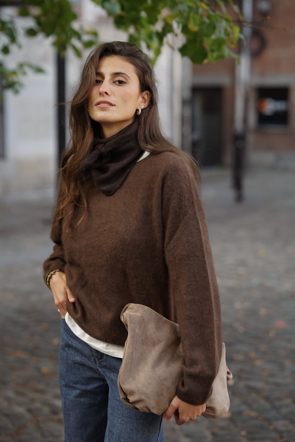 Pull Mérinos Charlie marron