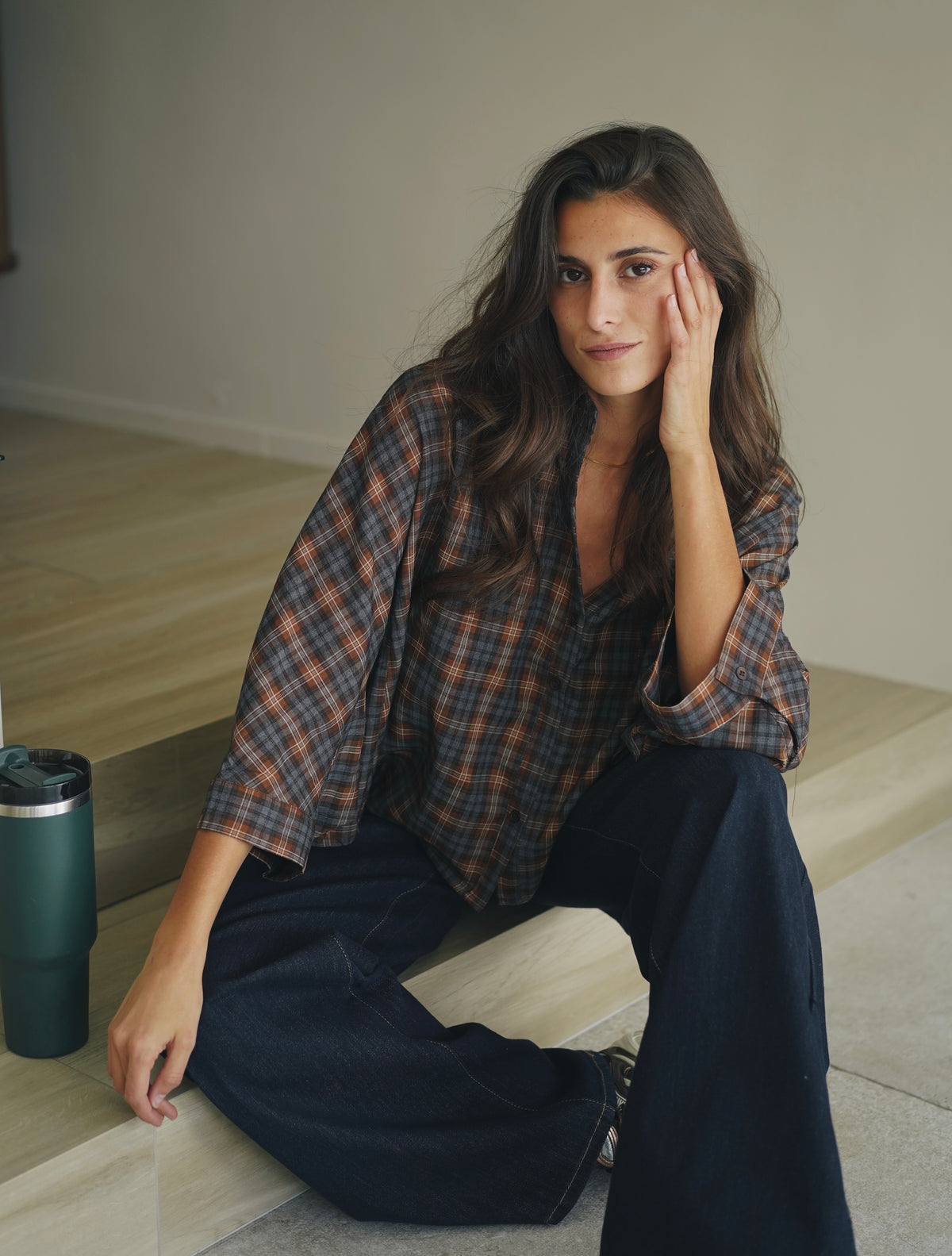 Chemise Overzised Sandra camel