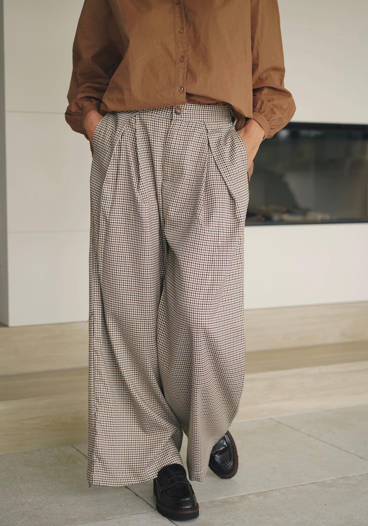 Pantalon large Julien beige