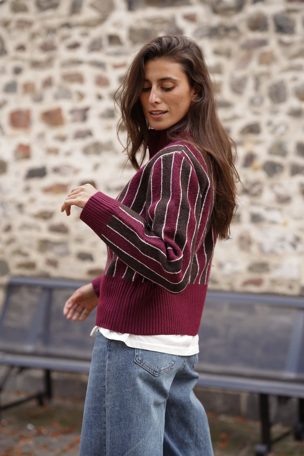 Gilet zip Seamus bordeaux