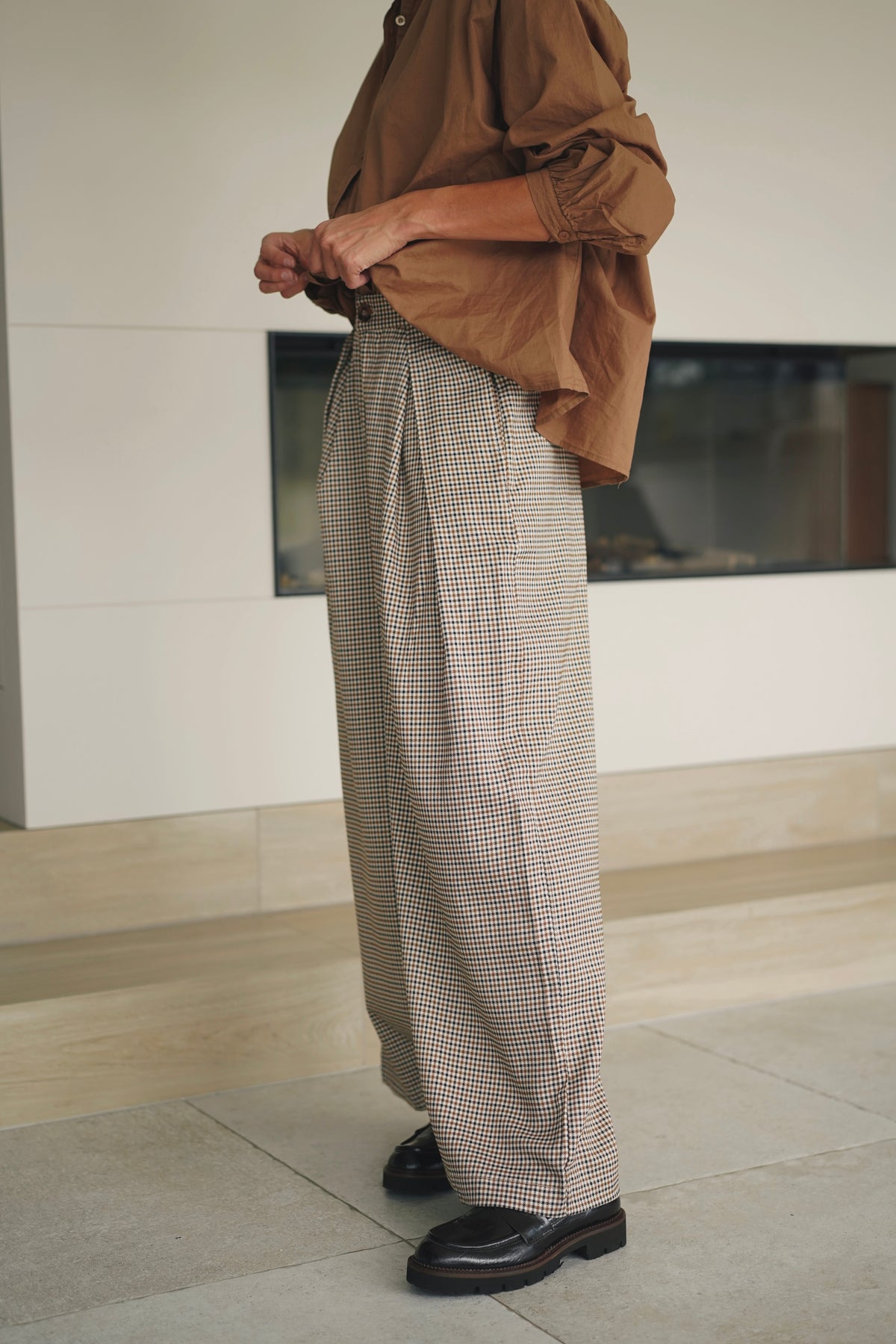 Pantalon large Julien beige