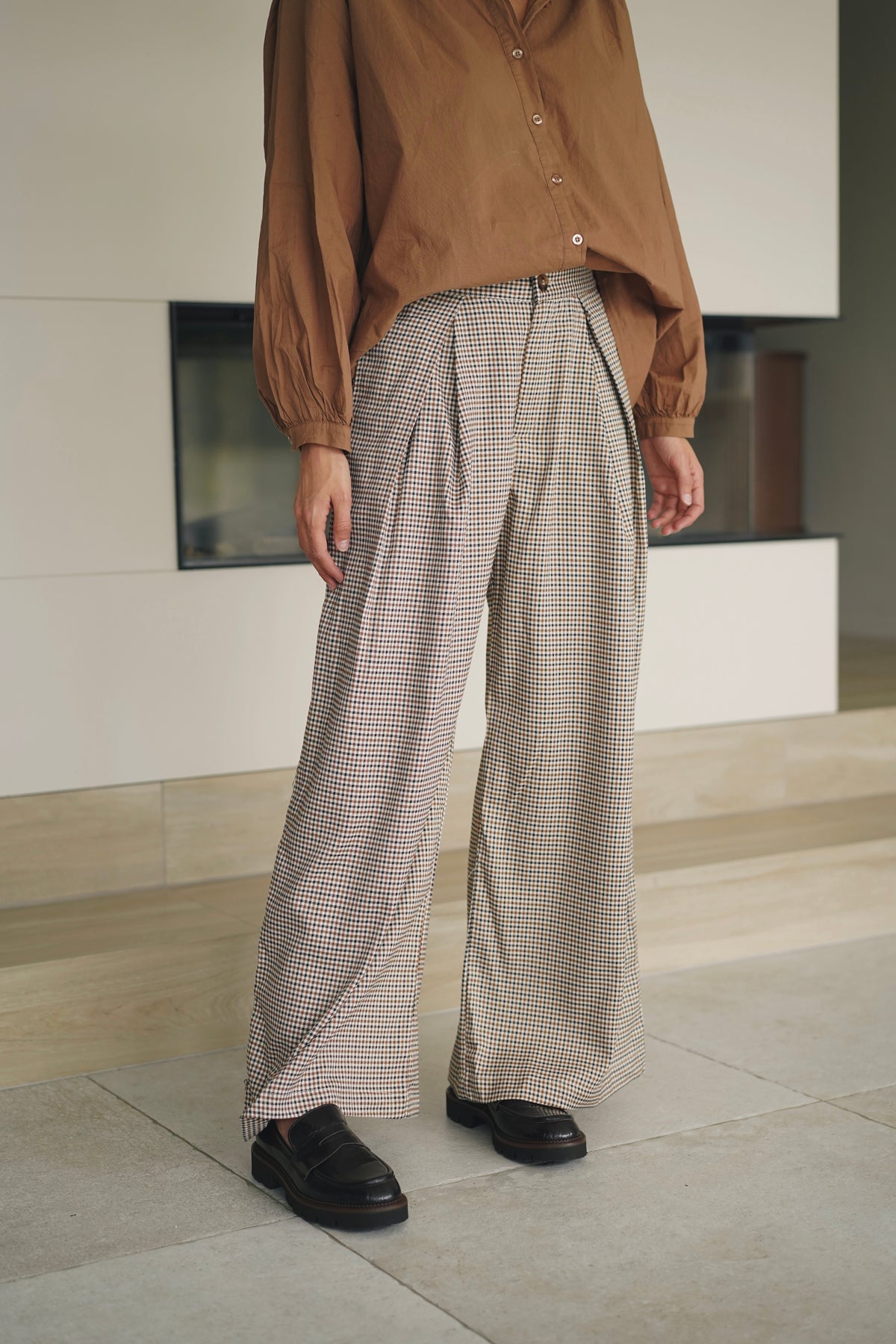 Pantalon large Julien beige