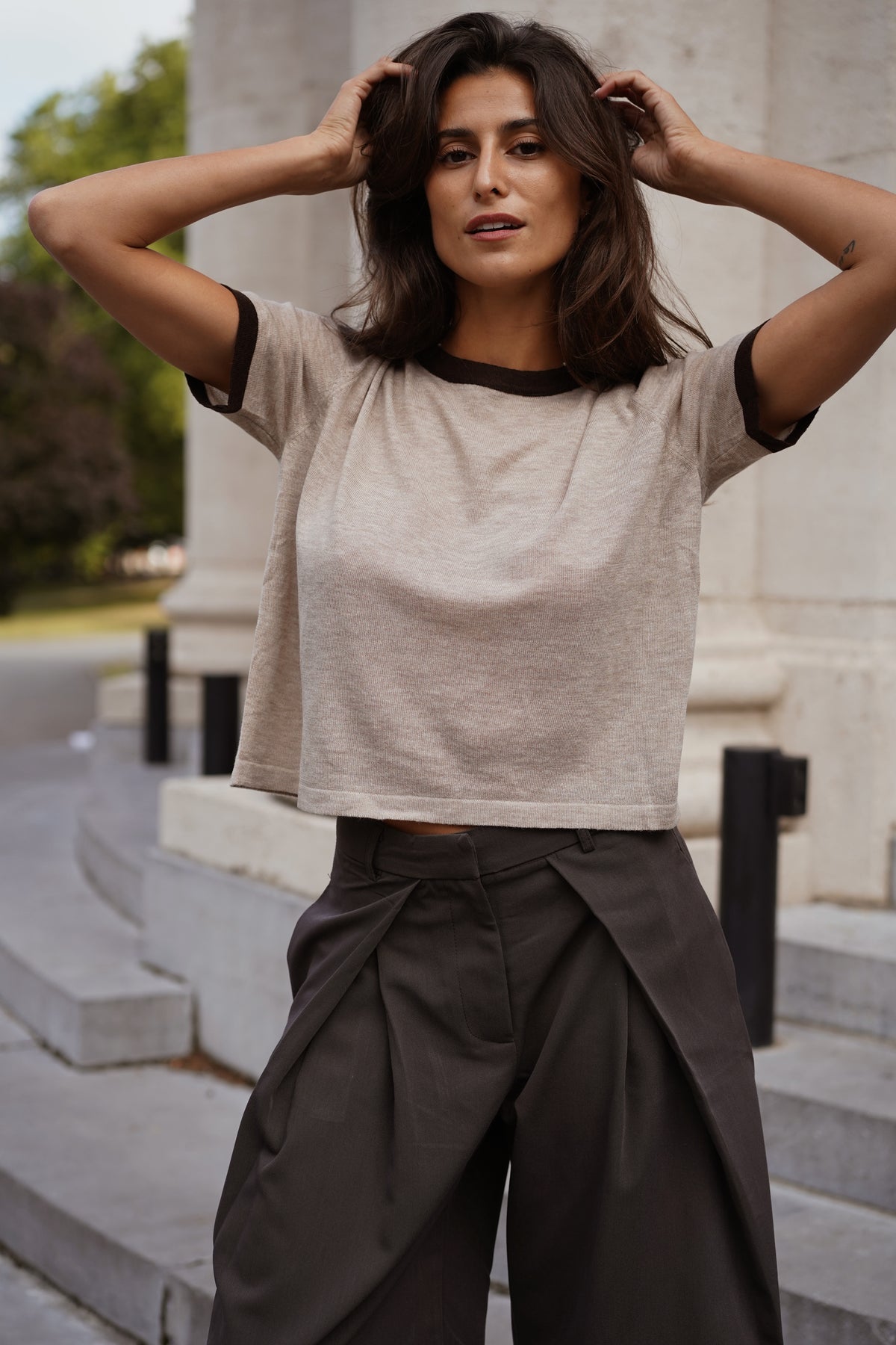 T-shirt Eddy Maille taupe