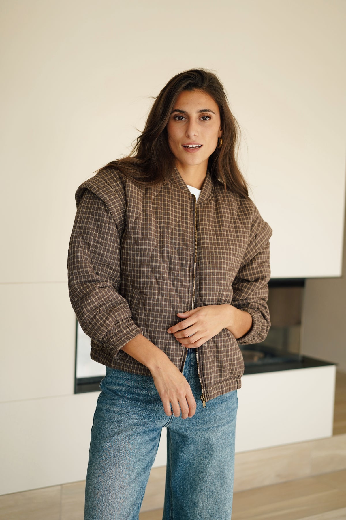 Veste Bomber Camille marron