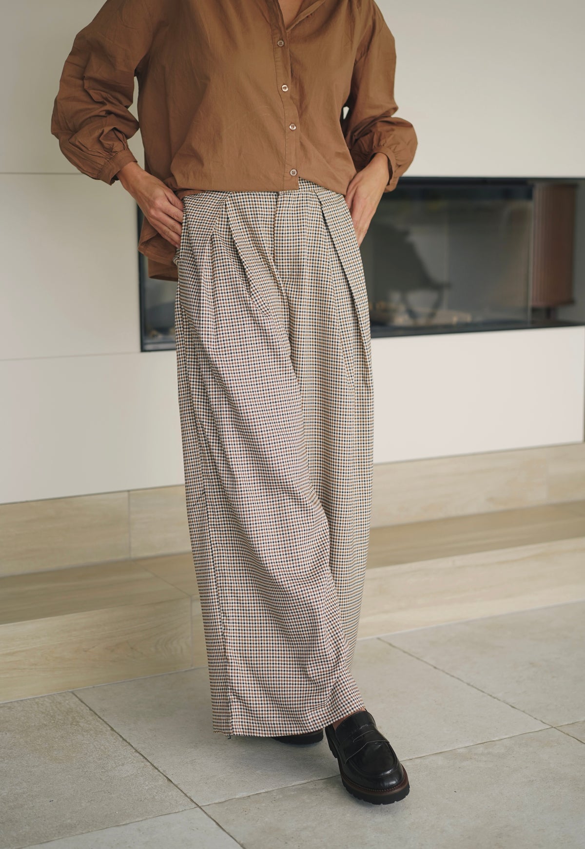 Pantalon large Julien beige